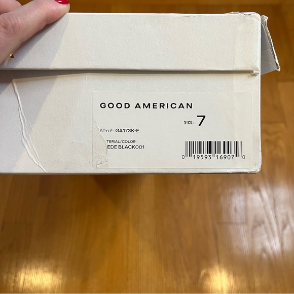 ❌SOLD❌ Good American Women’s 100% Suede Over the Knee Boots Slouchy Black 7 NWT - Picture 14 of 15